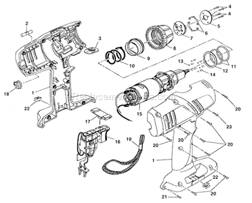 Part Location Diagram of 984150-001 Craftsman Motor