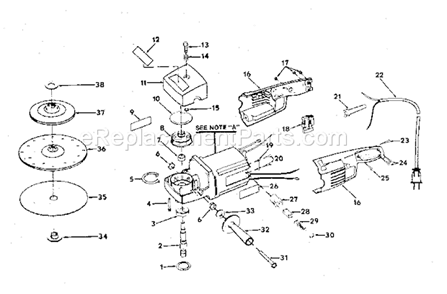 Part Location Diagram of 612567-007 Craftsman Brush Asm