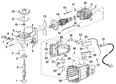 Section A Diagram and Parts List for 315115050  Craftsman Sander Polisher
