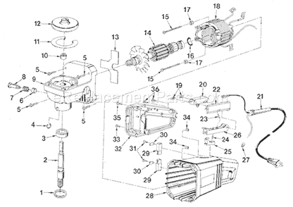 Section A Diagram and Parts List for 315115051  Craftsman Sander Polisher