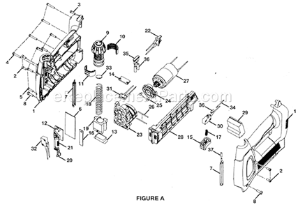 Page B Diagram and Parts List for 315115122  Craftsman Nailer