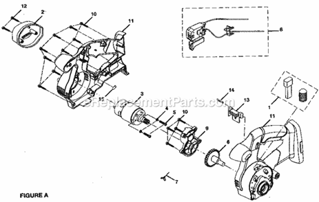 Motor Assy Diagram and Parts List for 315115161  Craftsman Circular Saw