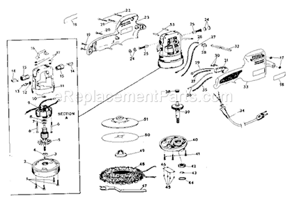 Unit Parts Diagram and Parts List for 31511520  Craftsman Sander Polisher