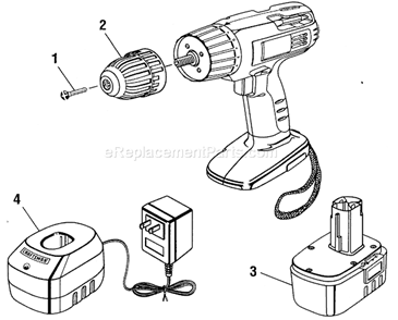 Drill Diagram and Parts List for 315115210  Craftsman Cordless Drill