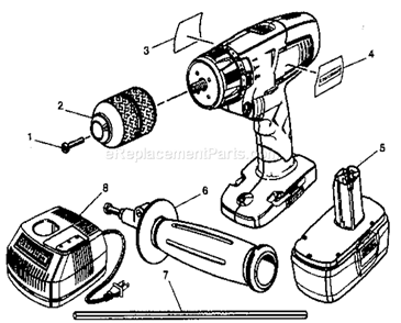 Drill Diagram and Parts List for 315115430  Craftsman Hammer Drill