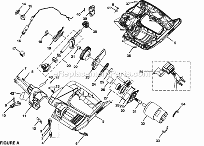 Housing Assy Diagram and Parts List for 315115690  Craftsman Table Saw