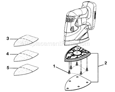Part Location Diagram of 019001001023 Ryobi Sandpaper
