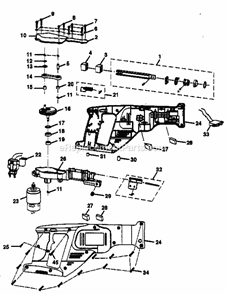 Housing Assy Diagram and Parts List for 315115790  Craftsman Reciprocating Saw