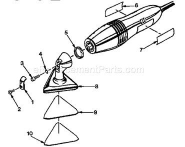 Rubber Pad Assembly Diagram and Parts List for 315116000  Craftsman Sander Polisher