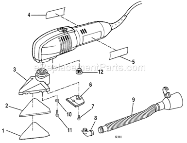 Sander Diagram and Parts List for 315116091  Craftsman Sander Polisher