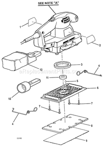 Part Location Diagram of 982588-001 Craftsman Data Plate