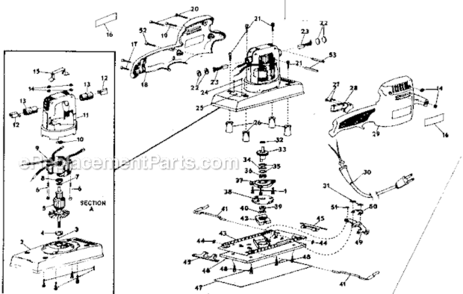 Page A Diagram and Parts List for 31511660  Craftsman Sander Polisher