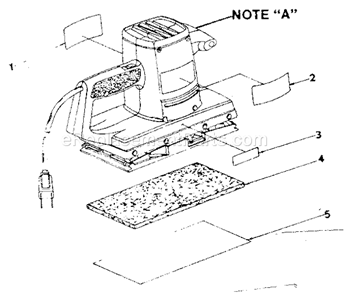 Cushion Assembly Diagram and Parts List for 31511690  Craftsman Sander Polisher