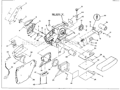 Part Location Diagram of 660324002 Ryobi SCREW#10-32X3/8 WAFER HEAD B
