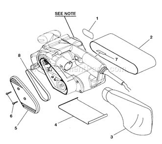 Sander Diagram and Parts List for 315117251  Craftsman Belt or Drum Sander