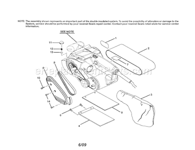 Belt / Dust Bag / Wear Plate Diagram and Parts List for 315117271  Craftsman Belt or Drum Sander