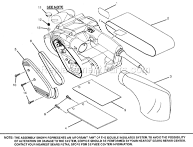 Sander Diagram and Parts List for 315117280  Craftsman Sander Polisher