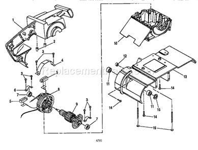 Field And Armature Assemb... Diagram and Parts List for 315117921  Craftsman Belt or Drum Sander