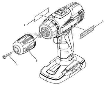 Page A Diagram and Parts List for 315119100  Craftsman Cordless Drill
