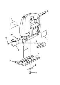 Craftsman Sabre Saw Diagram and Parts List for 315172310  Craftsman Table Saw