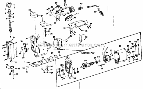 Unit Parts Diagram and Parts List for 31517251  Craftsman Scroll Saw