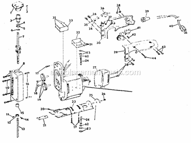 Replacement Parts Diagram and Parts List for 31517253  Craftsman Scroll Saw