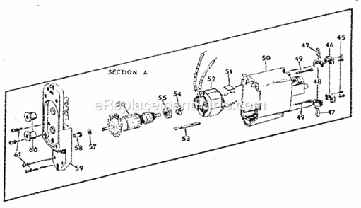 Armature Complete Diagram and Parts List for 31517253  Craftsman Scroll Saw