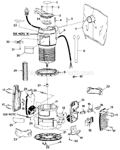Base Assembly Diagram and Parts List for 315174321  Craftsman Router
