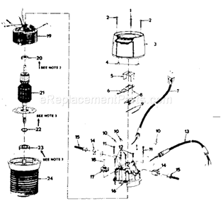 Motor Assembly Diagram and Parts List for 31517492  Craftsman Router