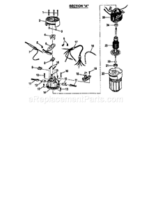 Armature And Field Assemb... Diagram and Parts List for 315175050  Craftsman Router