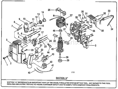 Electronic Pluger Router Diagram and Parts List for 315175070  Craftsman Router