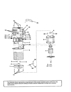 Motor/Housing-315.175341 Diagram and Parts List for 315175321  Craftsman Router