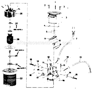 Motor Assembly Diagram and Parts List for 31517560  Craftsman Router