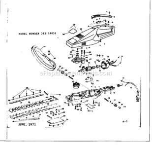 Page A Diagram and Parts List for 31518051  Craftsman Hedge Trimmer