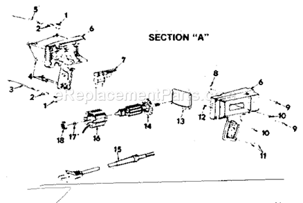 Field And Armature Assemb... Diagram and Parts List for 315183010  Craftsman Impact Driver