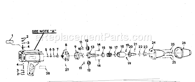 Unit Parts Diagram and Parts List for 315183010  Craftsman Impact Driver
