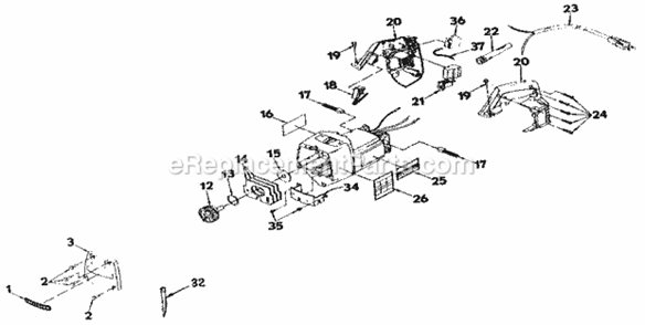 Electronic Scroller Saw Diagram and Parts List for 31518400  Craftsman Scroll Saw