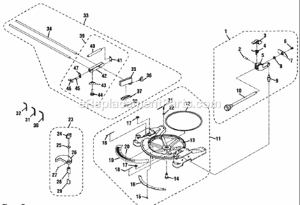 Part Location Diagram of 558511100 Ryobi Fixed Plate