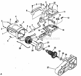 Part Location Diagram of 511312000 Ryobi Fan Casing