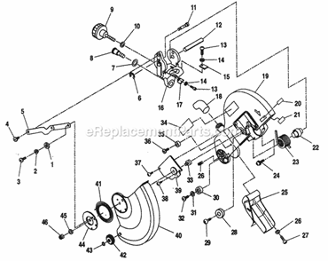 Guard Assy Diagram and Parts List for 315212240  Craftsman Miter Saw
