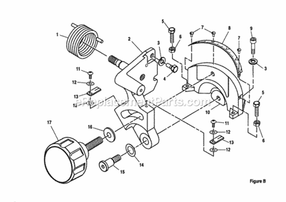 Figure B Diagram and Parts List for 315212300  Craftsman Miter Saw