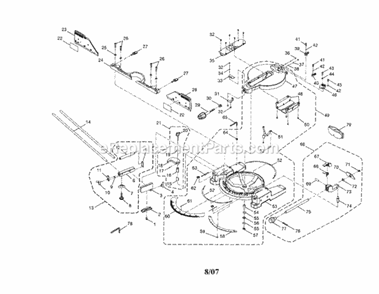 Part Location Diagram of A10003050100 Ryobi Screw Philips