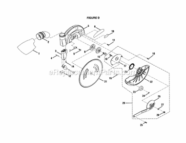 Lower Blade Guard / Blade Diagram and Parts List for 315212380  Craftsman Miter Saw