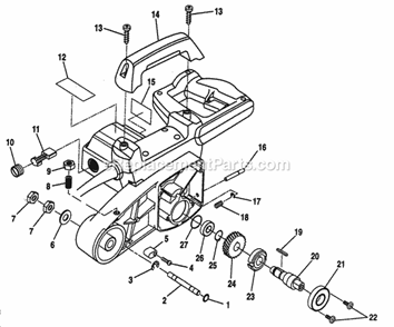 Arm Assy Diagram and Parts List for 315212500  Craftsman Miter Saw