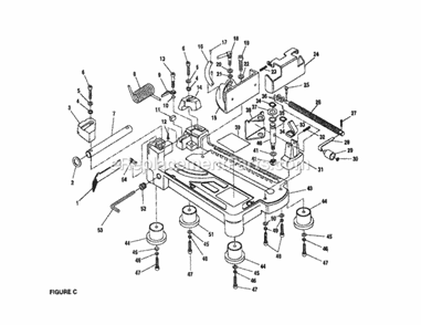 Base And Fence Diagram and Parts List for 315212900  Craftsman Circular Saw