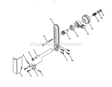 Guard Assembly Diagram and Parts List for 315214490  Craftsman Band Saw