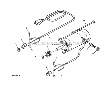 Motor Diagram and Parts List for 315214500  Craftsman Band Saw