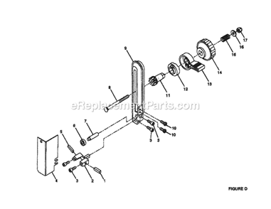 Blade Guard And Support Diagram and Parts List for 315214500  Craftsman Band Saw