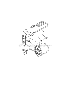 Motor Assembly Diagram and Parts List for 315214770  Craftsman Band Saw