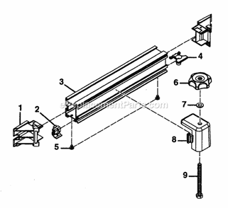 Part Location Diagram of 0181010209 Ryobi Adjusting Knob